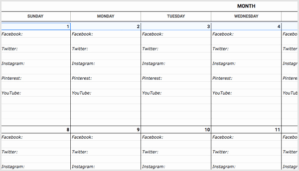 How to Create A social Media Calendar A Template for