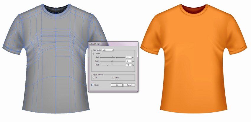 How to Create A Vector T Shirt Mockup Template In Adobe