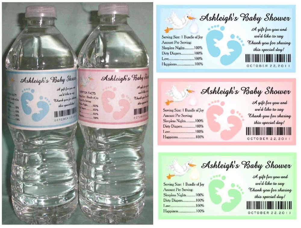 How to Create Baby Shower Water Bottle Labels
