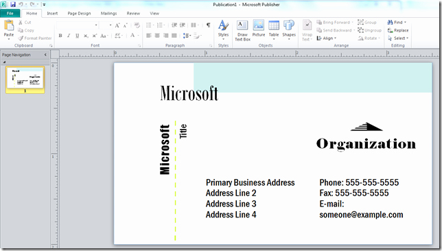 How to Make A Business Card with Microsoft Publisher