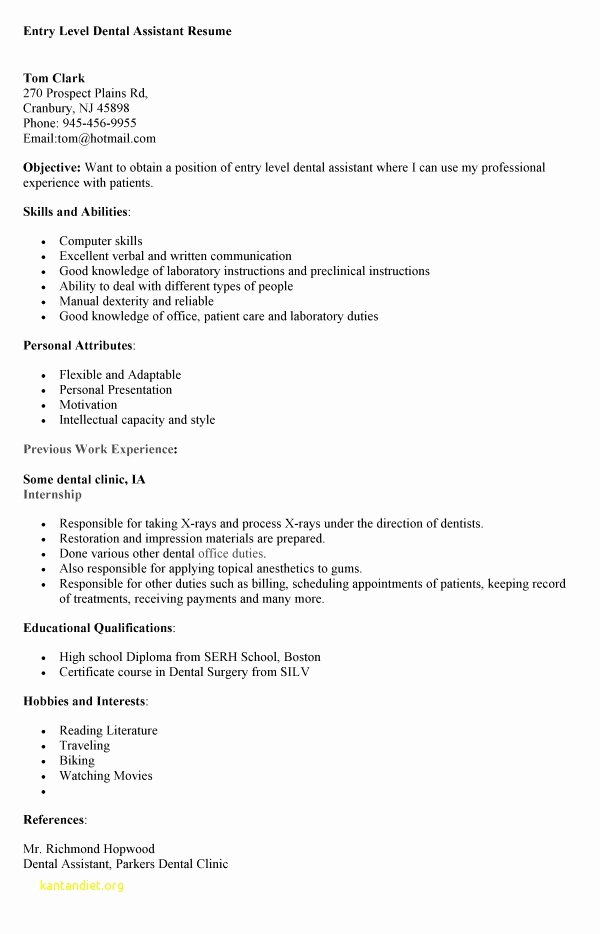 How to Make A Dental assistant Resume