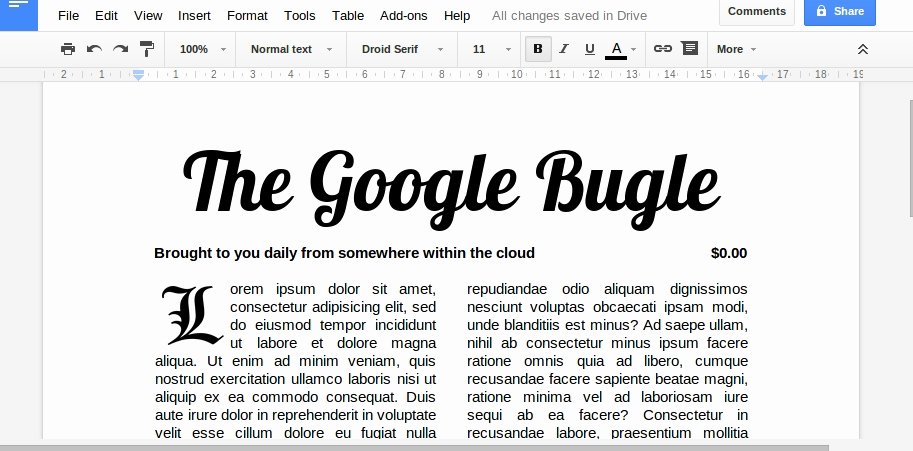How to Make A Newspaper In Google Docs