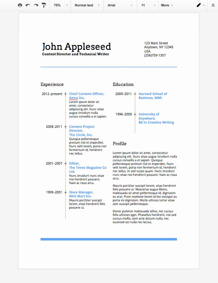How to Make A Professional Resume In Google Docs