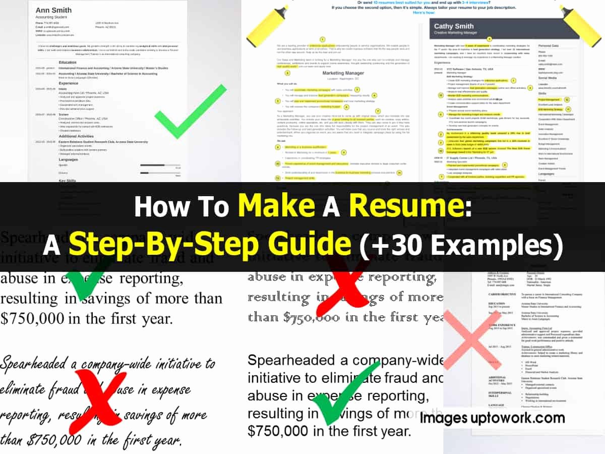 How to Make A Resume A Step by Step Guide 30 Examples