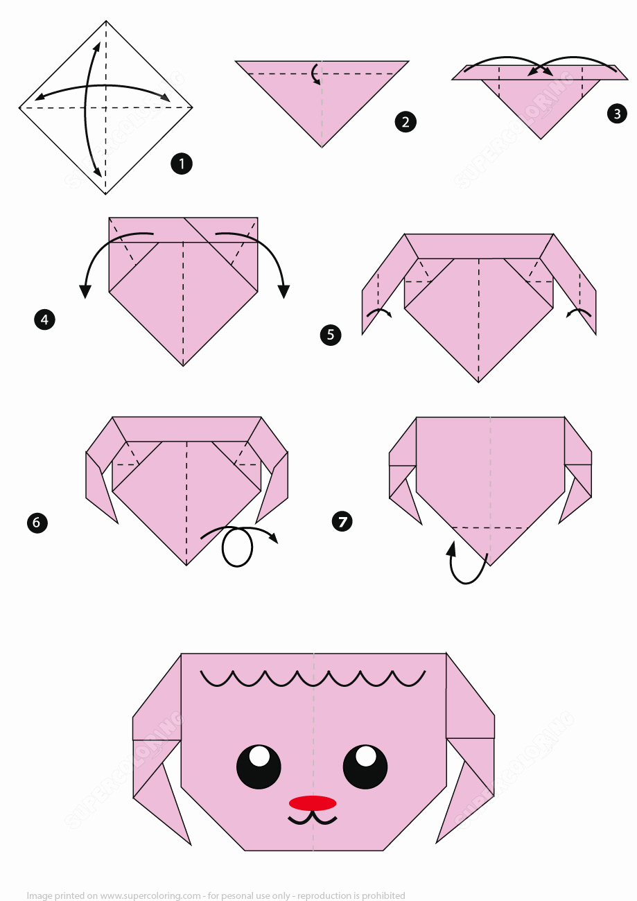 How to Make An origami Sheep Face Instructions