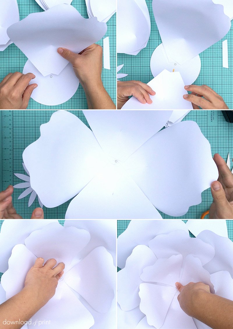 How to Make Giant Paper Roses Plus A Free Petal Template