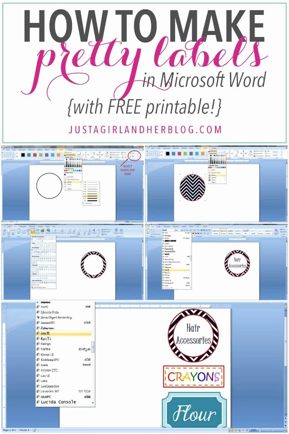 How to Make Pretty Labels In Microsoft Word