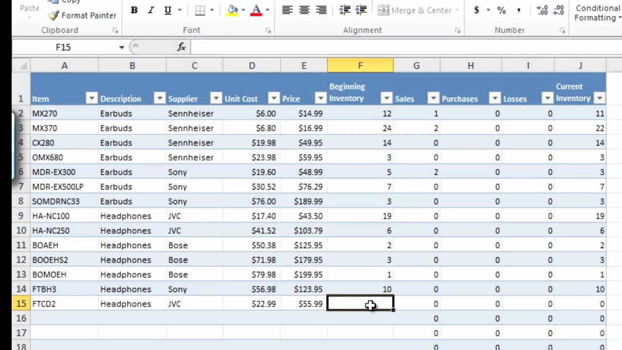 How to Manage Inventory with Excel Inventory Tracking