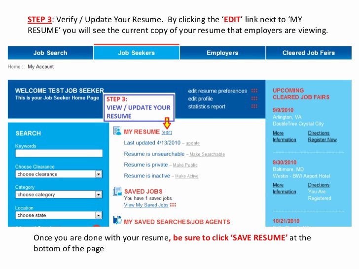 How to Update or Refresh Your Resume Clearedjobs Net