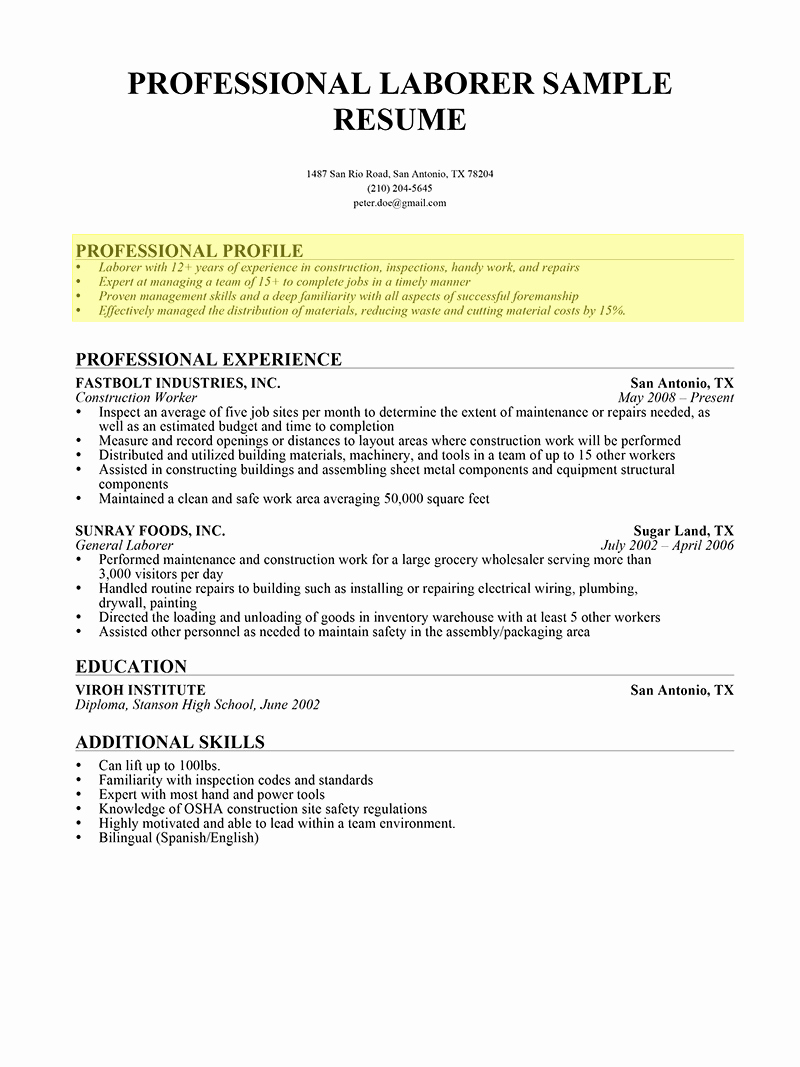 How to Wright A Resume