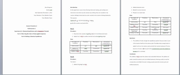 How to Write a General Chemistry Lab Report