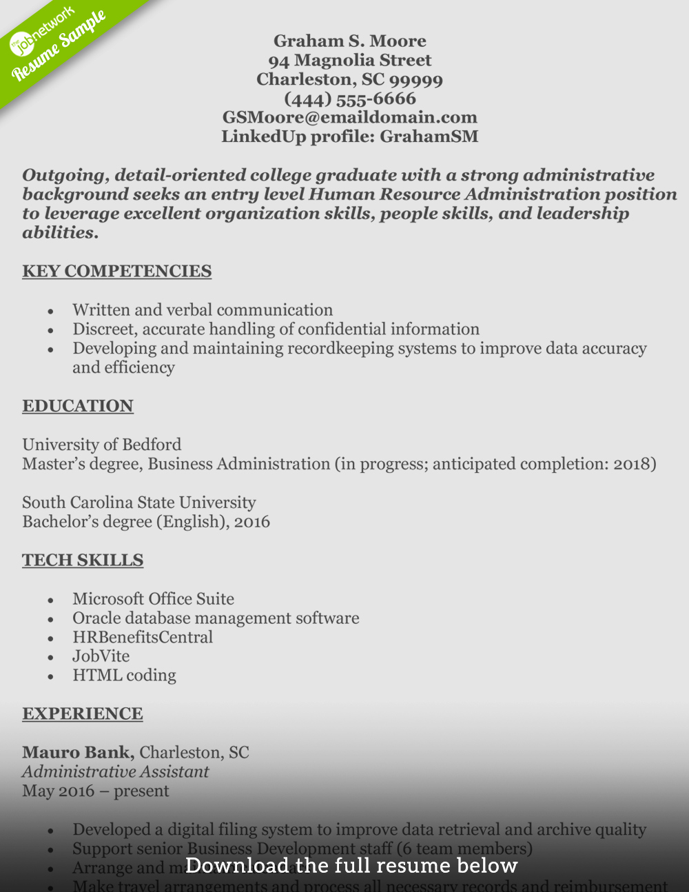 How to Write A Perfect Human Resources Resume