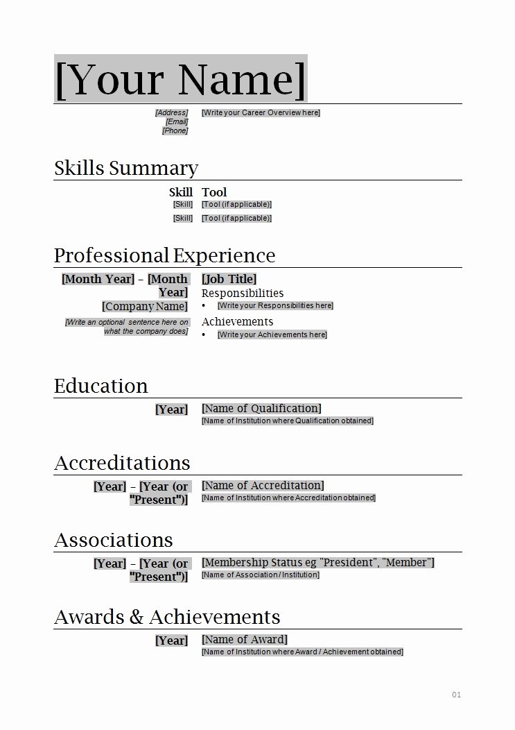 How to Write Resume format