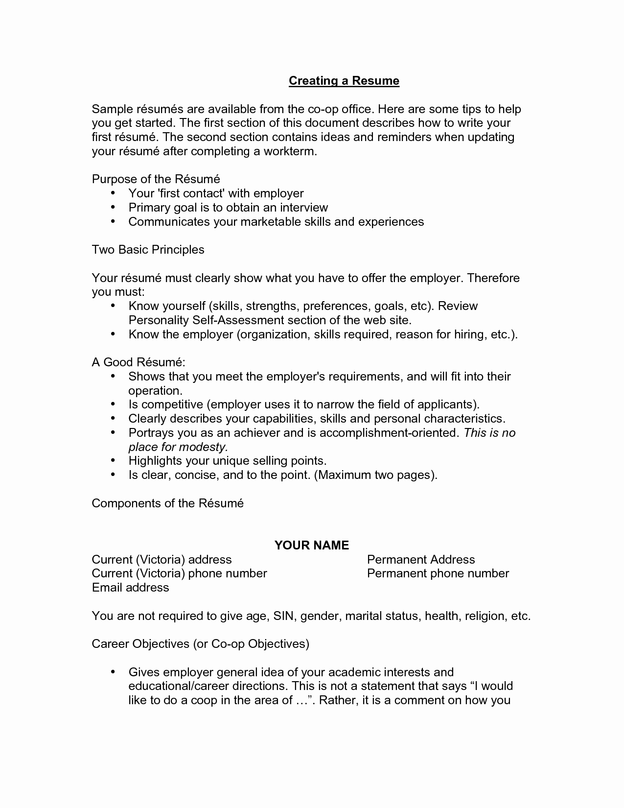 How to Write Resume Job Objectives Examples Good Sample