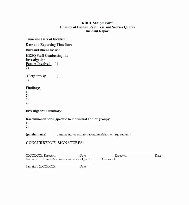Hr Investigation Report form Template – Voipersracing