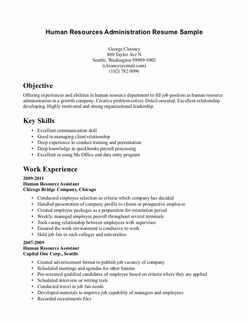 Hr One Page Resume Examples Yahoo Image Search Results