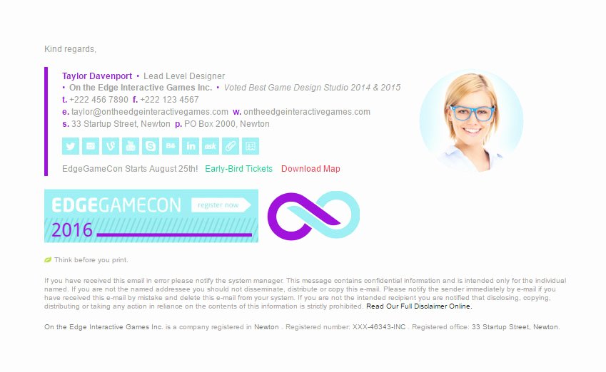 Html Email Signature Template