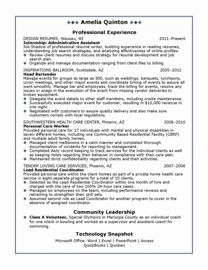 human resources resume examples