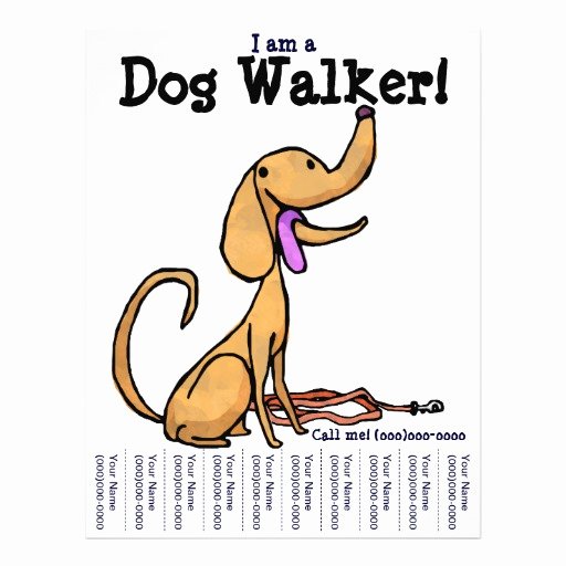 I Am A Dog Walker Flyer