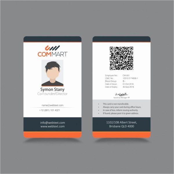 Id Badge Templates Free Sample Example format Download