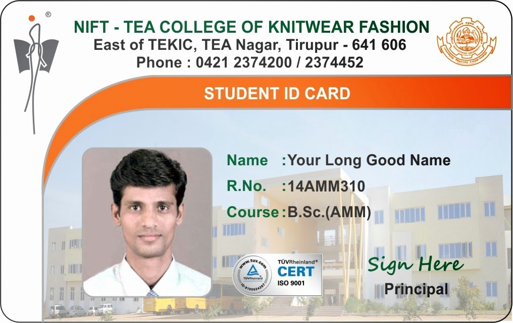 Id Card Coimbatore Ph College Student