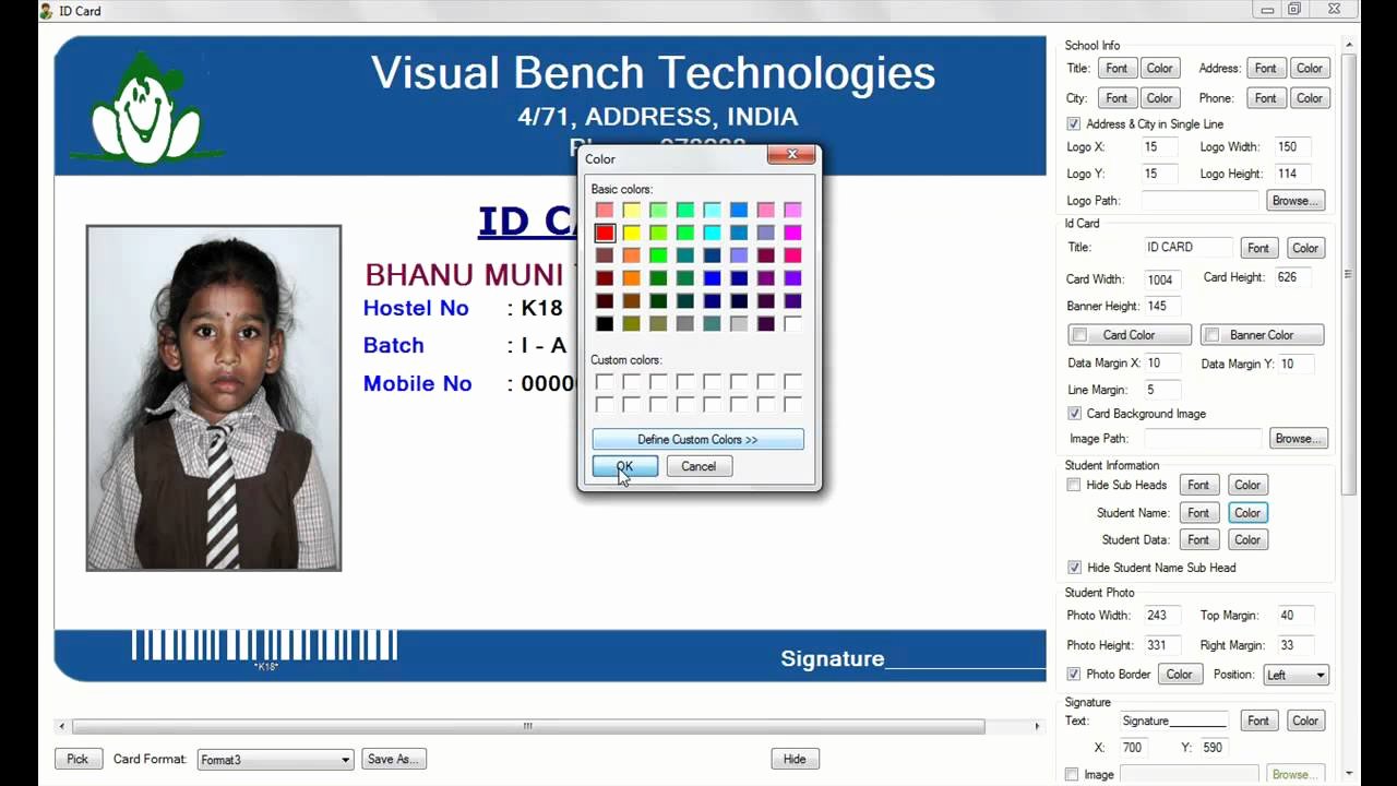 Id Card Template Free software Download Templates Data
