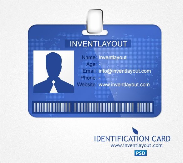 Id Card Template Psd Free Identification Card Psd