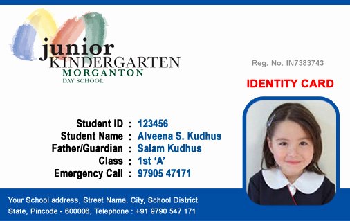 Id Cards Student Id Card Template Series