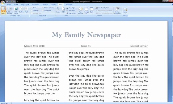 ideas of how to make a newspaper article template on microsoft word 2010 with summary