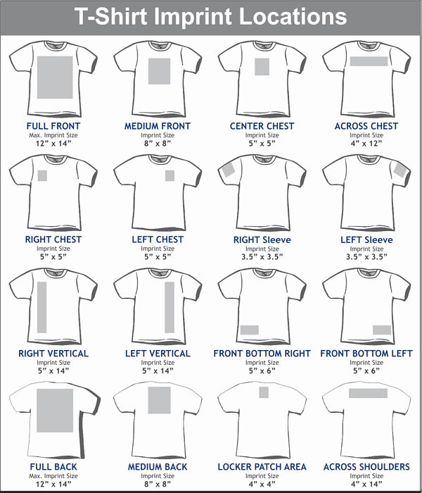 Image Result for Design Size On Front and Back Of Shirts