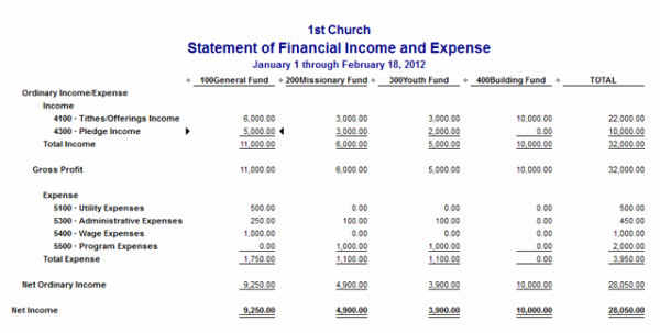 In E and Expense Statement Template In E Statement
