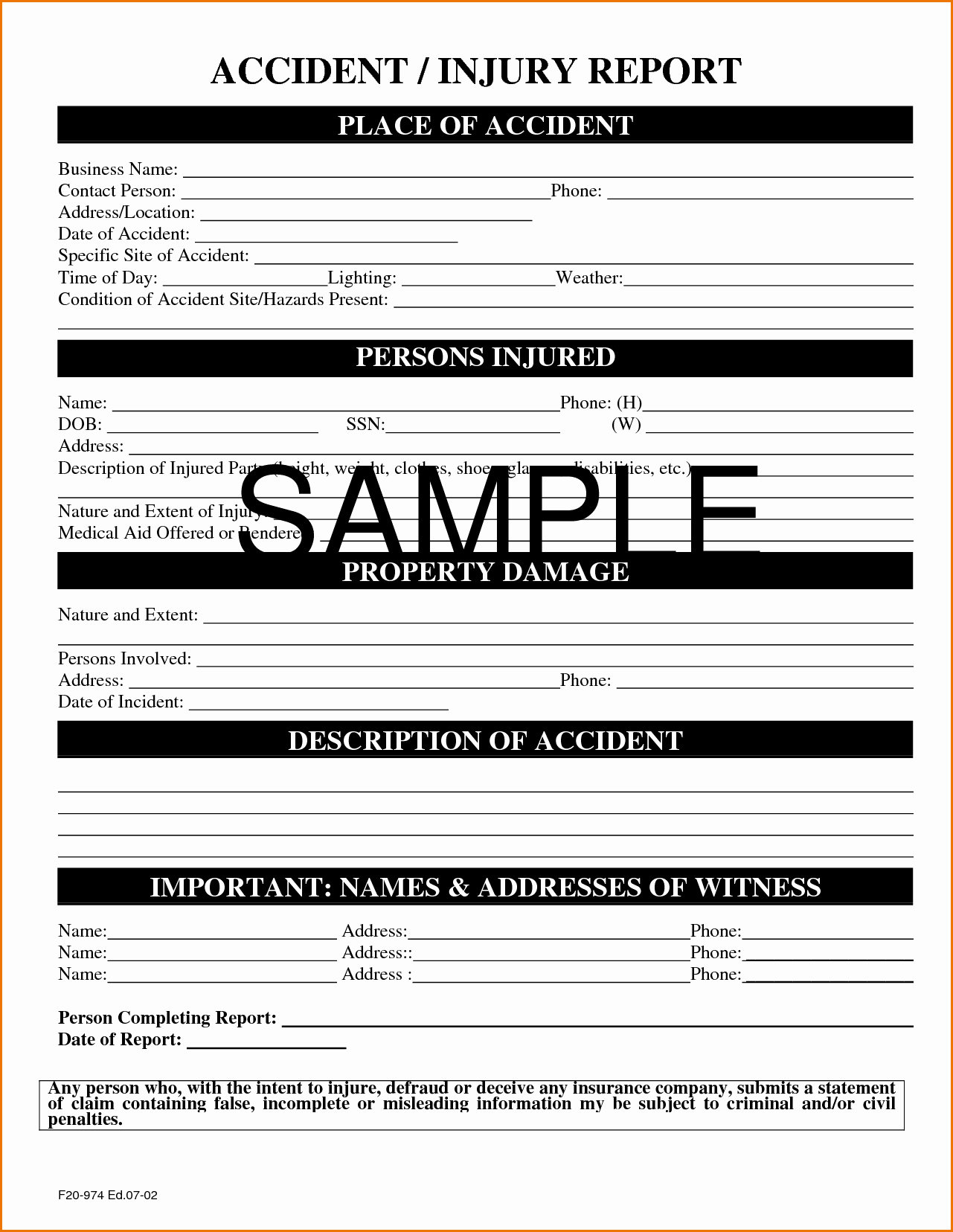 Incident Report Template Microsoft Word