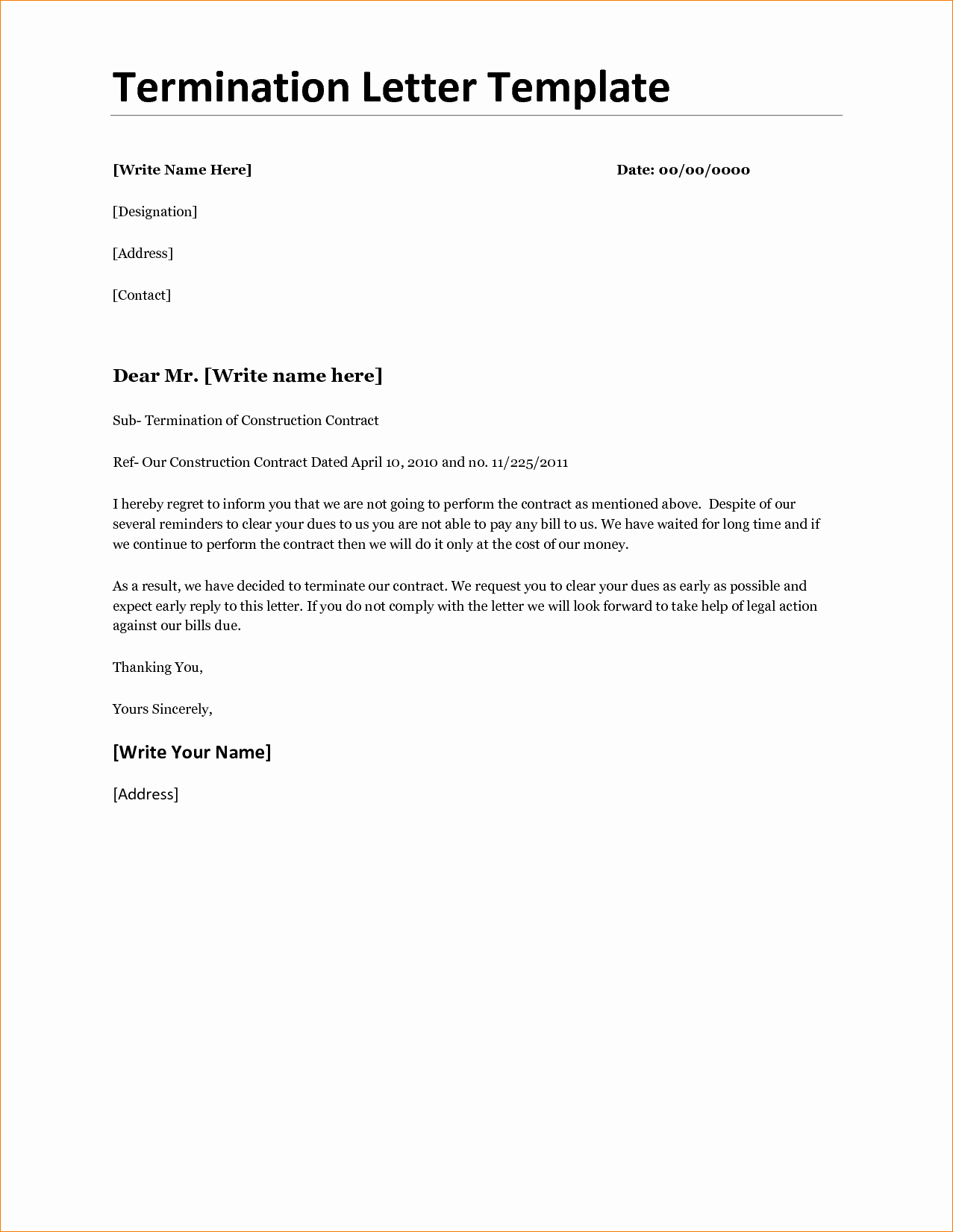 Independent Contractor Termination Letter Images About