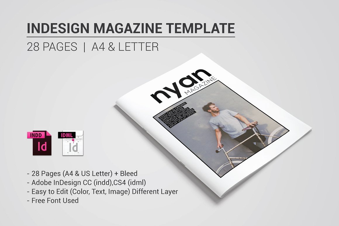 Indesign Magazine Template Magazine Templates Creative