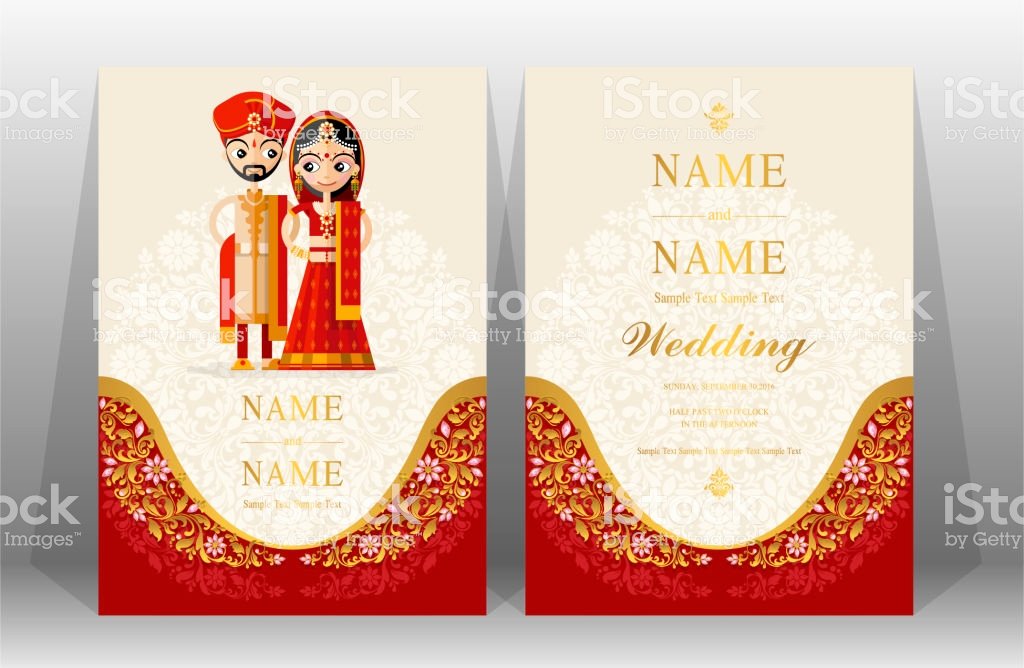Indian Wedding Invitation Card Templates with Indian Man