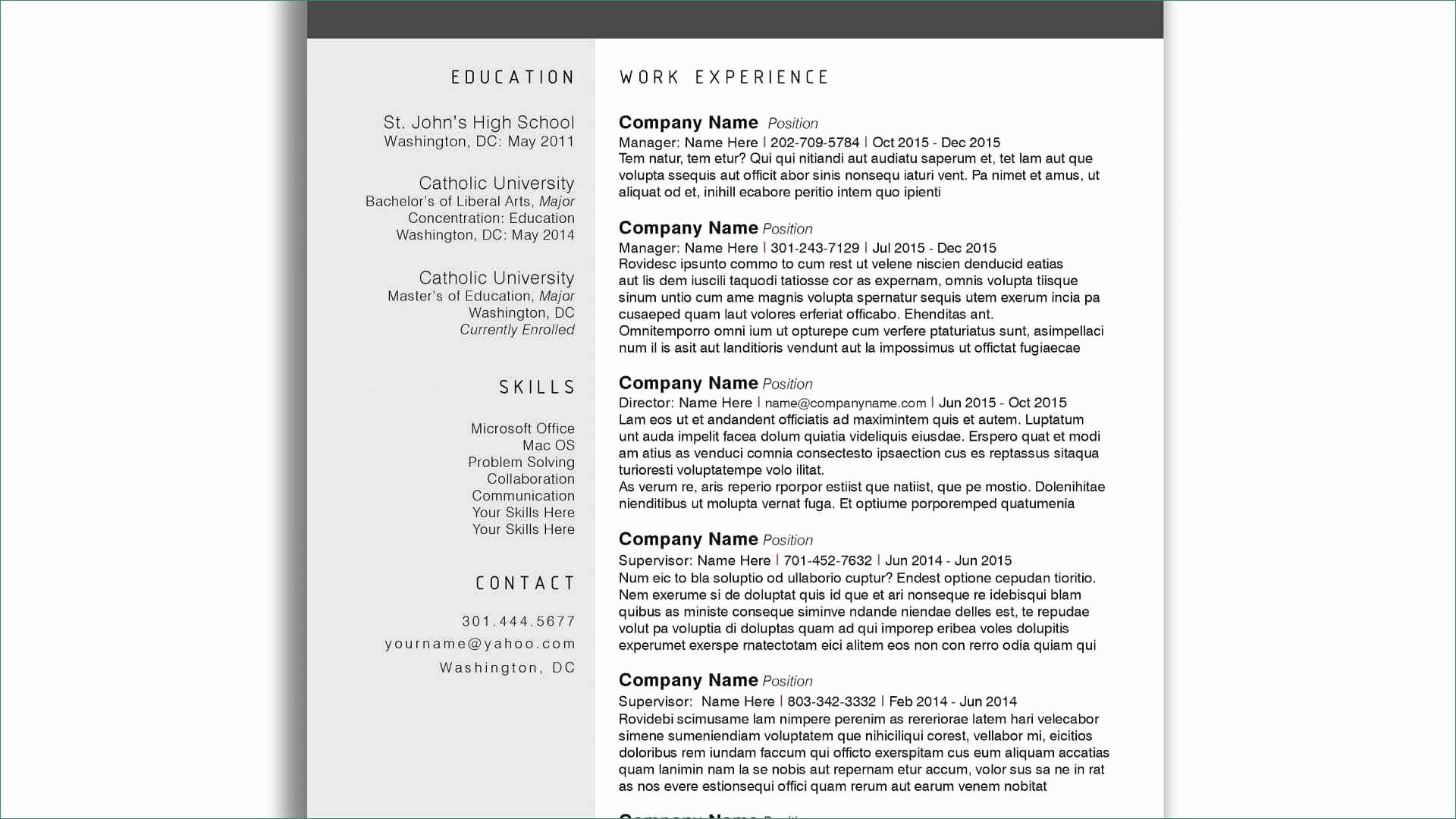 Infographic Resume Template Powerpoint Free Fantastic