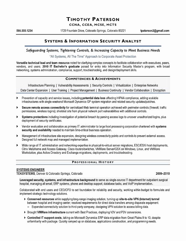 Information Security Analyst Resume