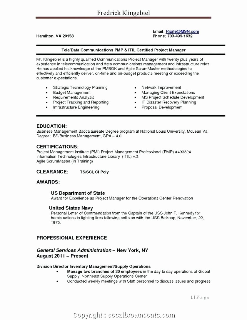 Infrastructure Project Manager Resume Full Guide Project