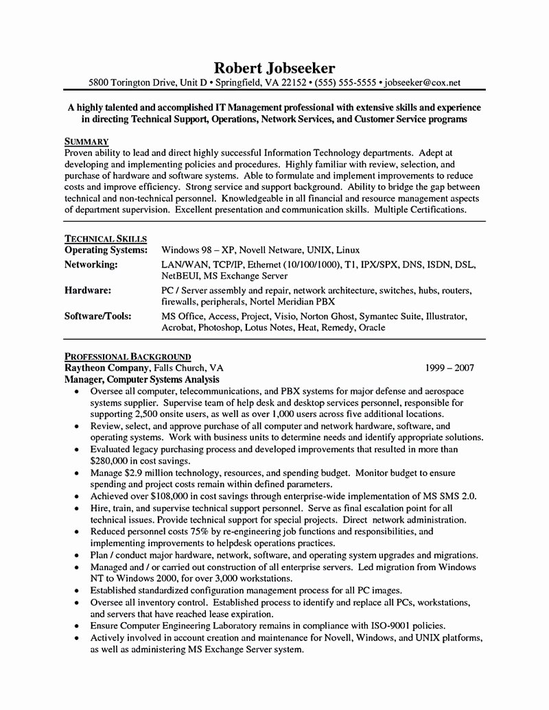 Infrastructure Project Manager Resume Sample – Profesional