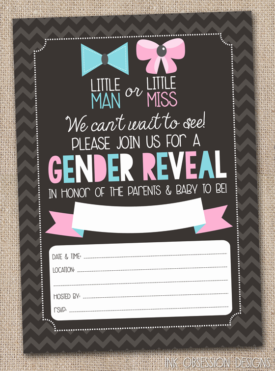 Ink Obsession Designs Gender Reveal Party Printable