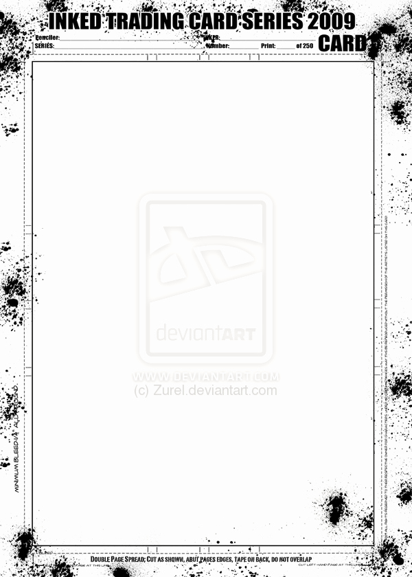 Inked Trading Card Template by Dontborninink On Deviantart