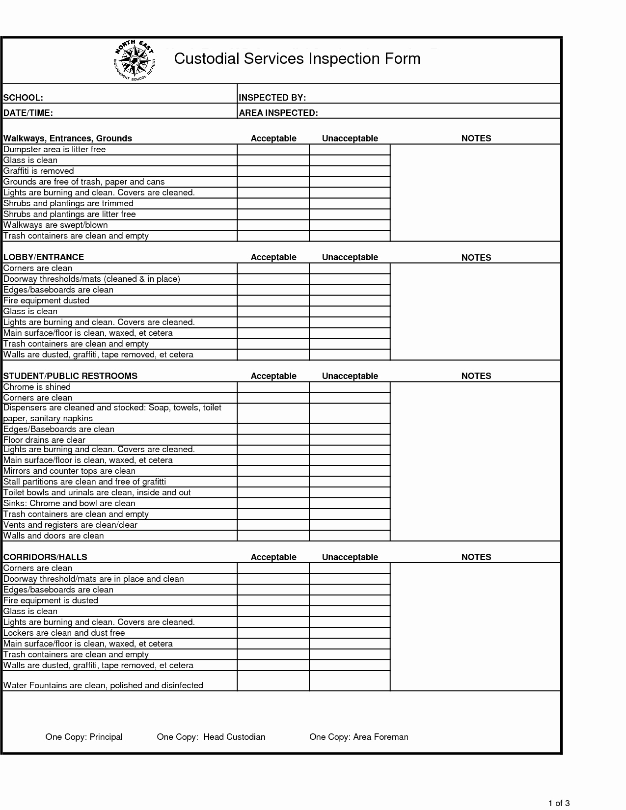 Inspection Report Template Templates Data