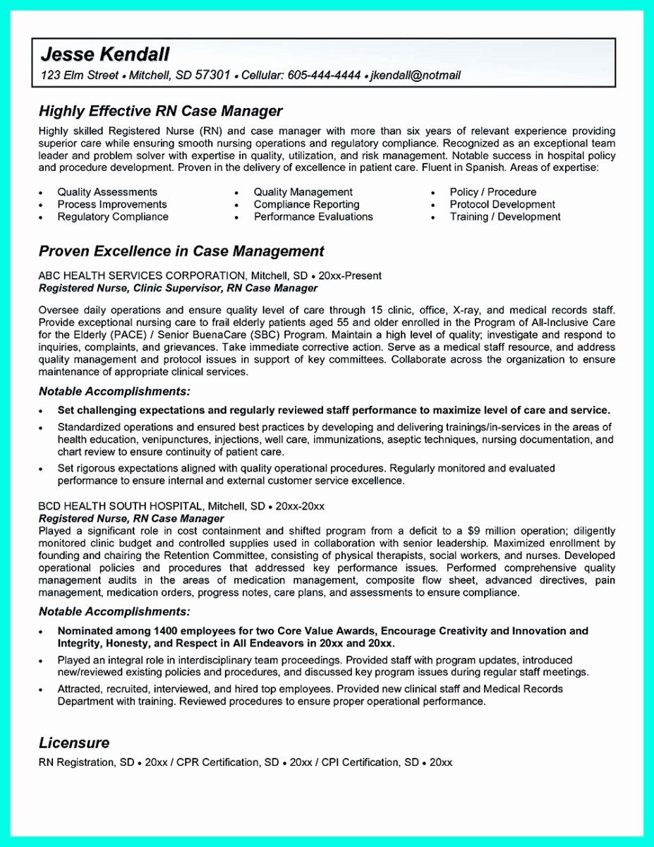 Inspiring Case Manager Resume to Be Successful In Gaining
