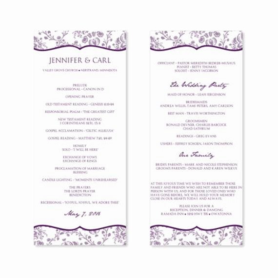 instant wedding program