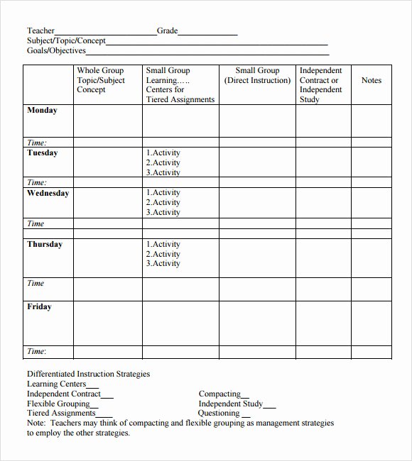 instruction template