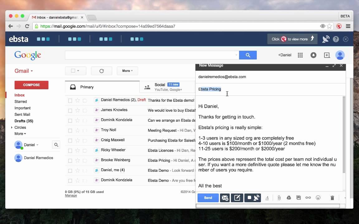 Integrate Salesforce Email Templates with Gmail