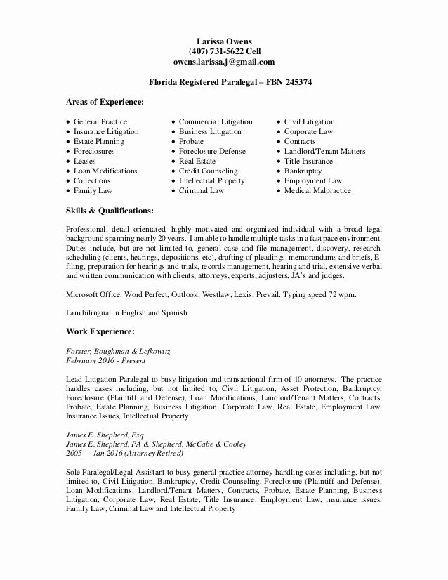 Intellectual Property Paralegal Resume Resume Ideas