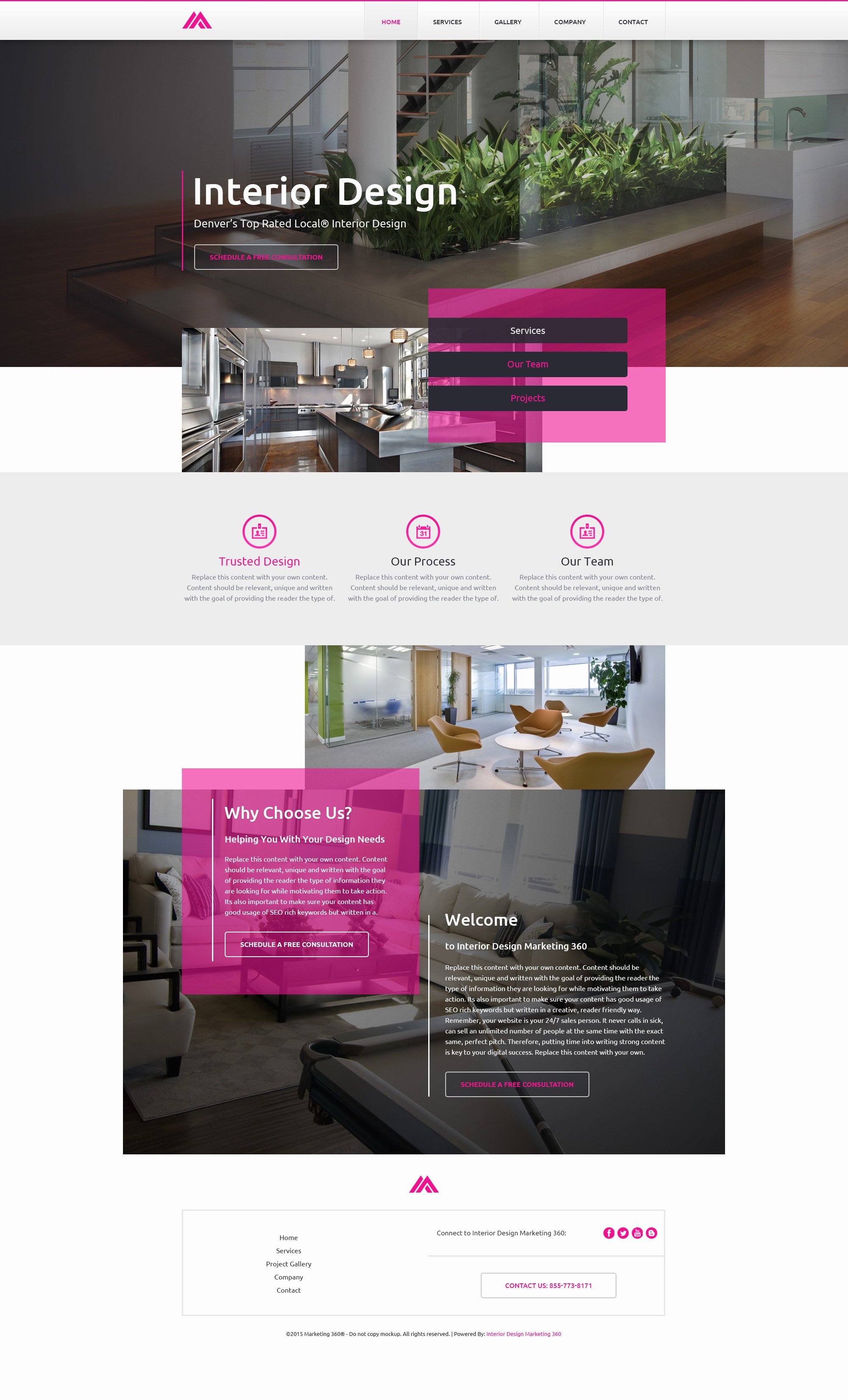 Interior Design Website Templates Mobile Responsive Web