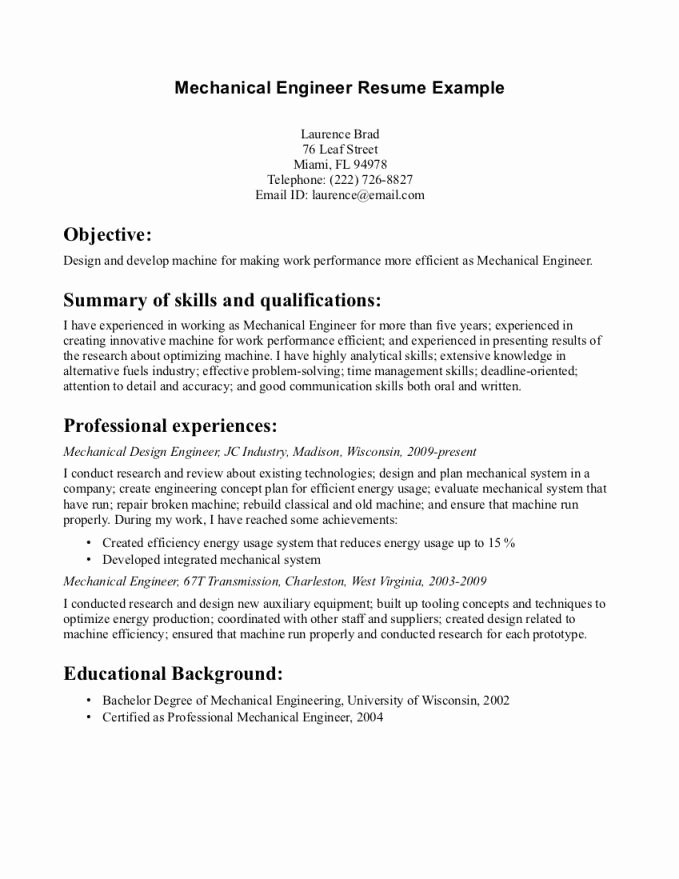 Internship Objective Resume