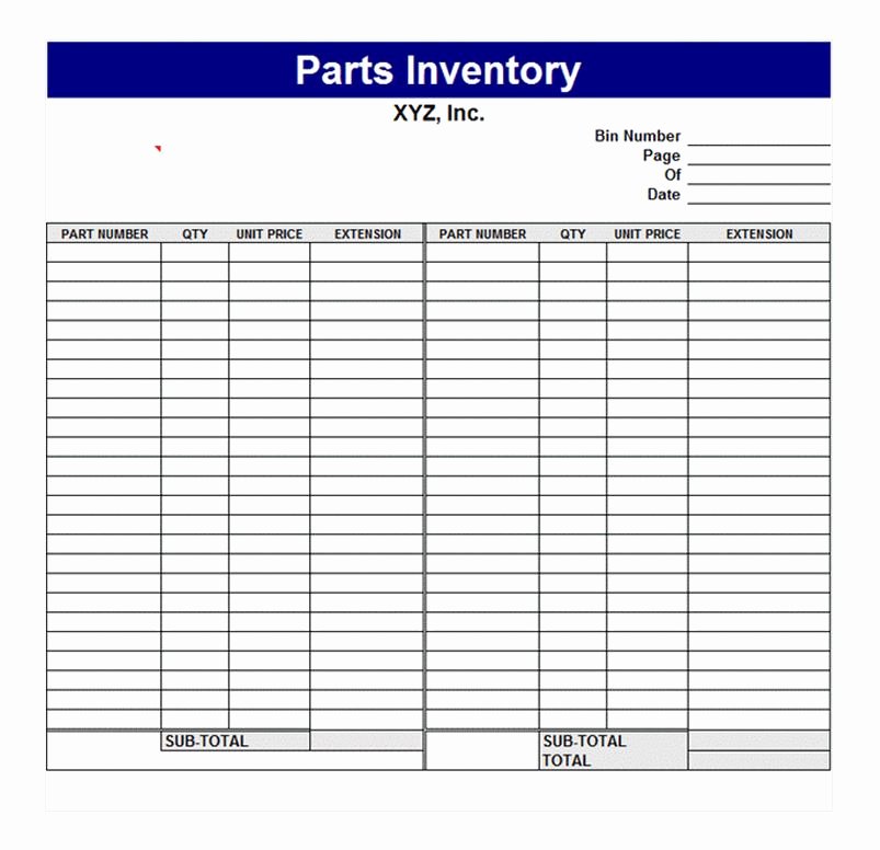 Inventory Management Sheet Samples Vatansun